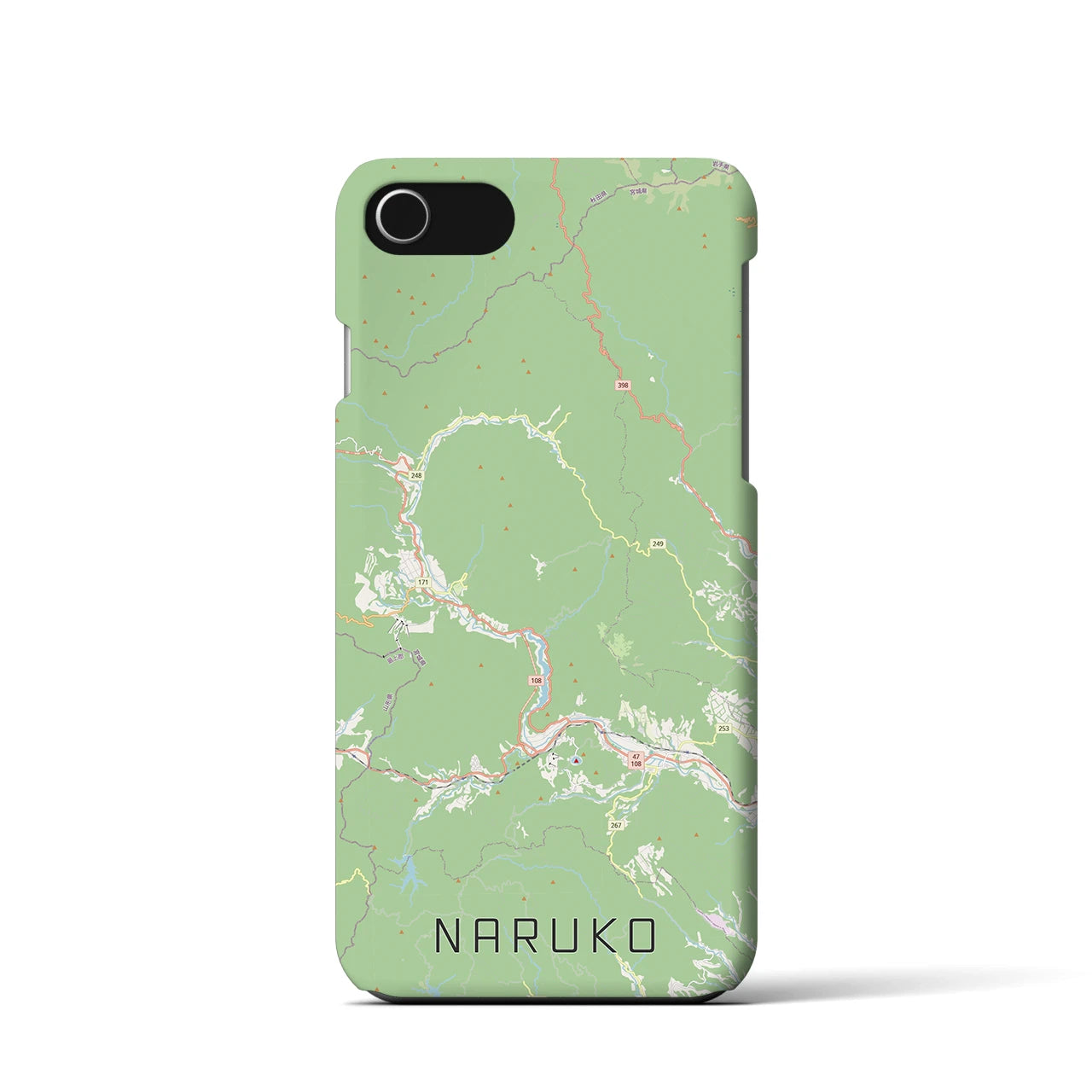 【鳴子(宮城県)】地図柄iPhoneケース(バックカバータイプ)