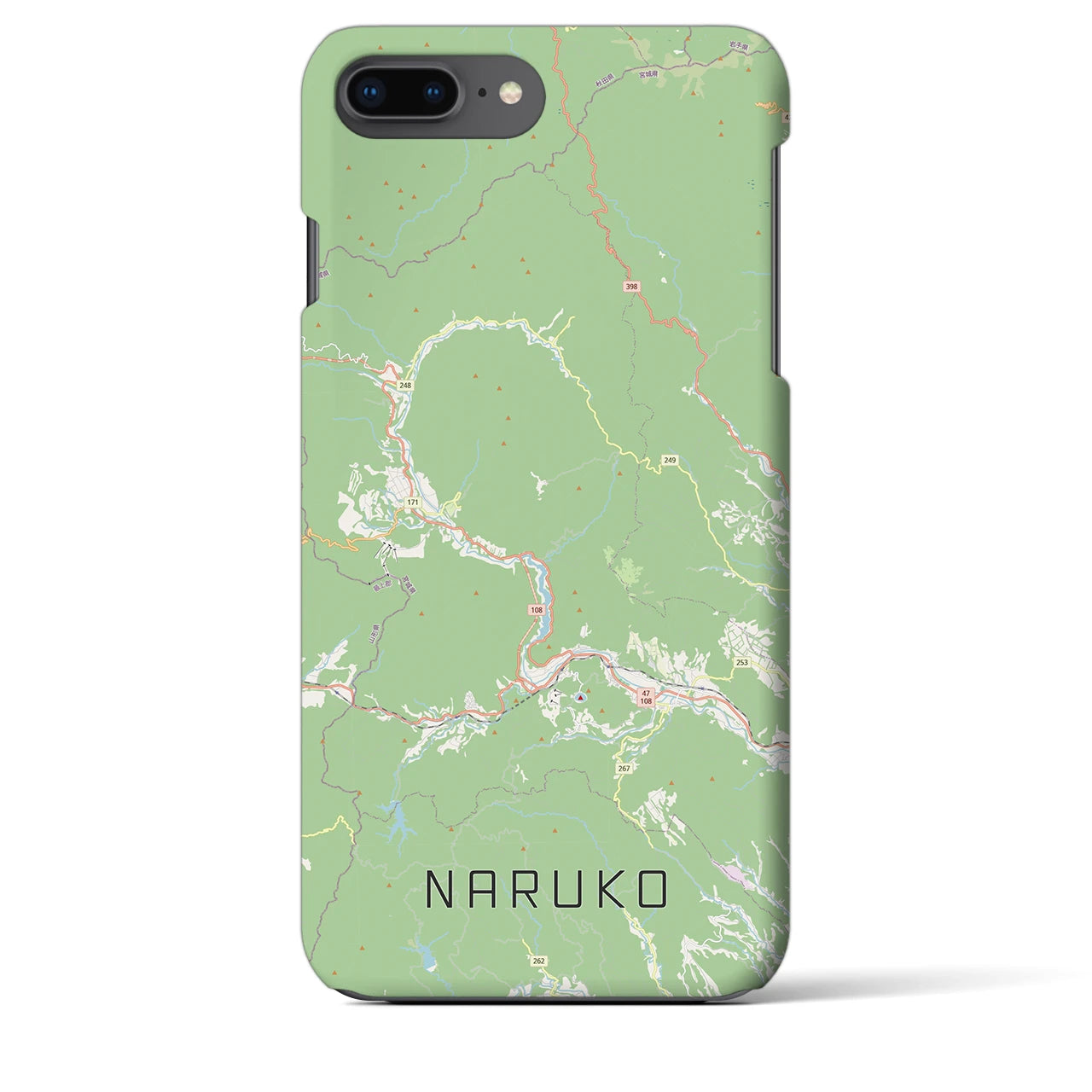【鳴子(宮城県)】地図柄iPhoneケース(バックカバータイプ)