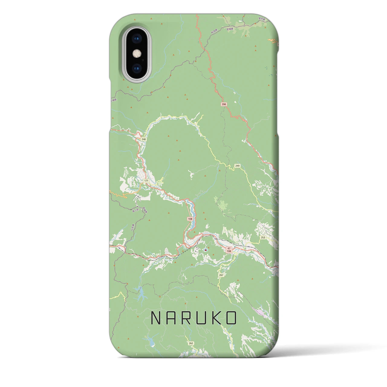 【鳴子(宮城県)】地図柄iPhoneケース(バックカバータイプ)