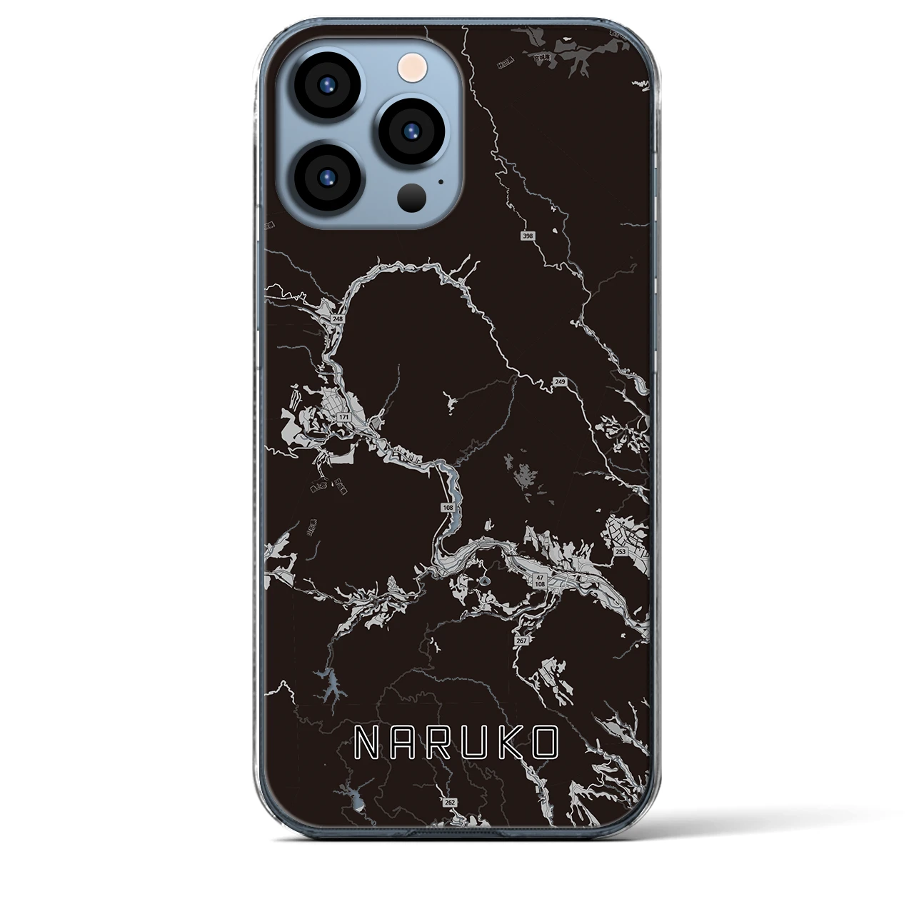 【鳴子(宮城県)】地図柄iPhoneケース(クリアタイプ)