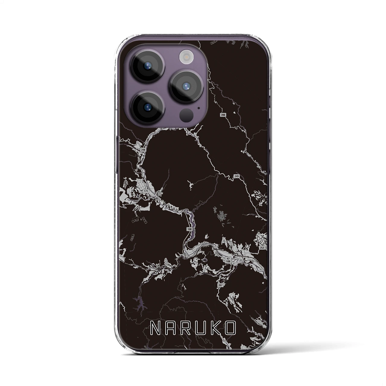 【鳴子(宮城県)】地図柄iPhoneケース(クリアタイプ)