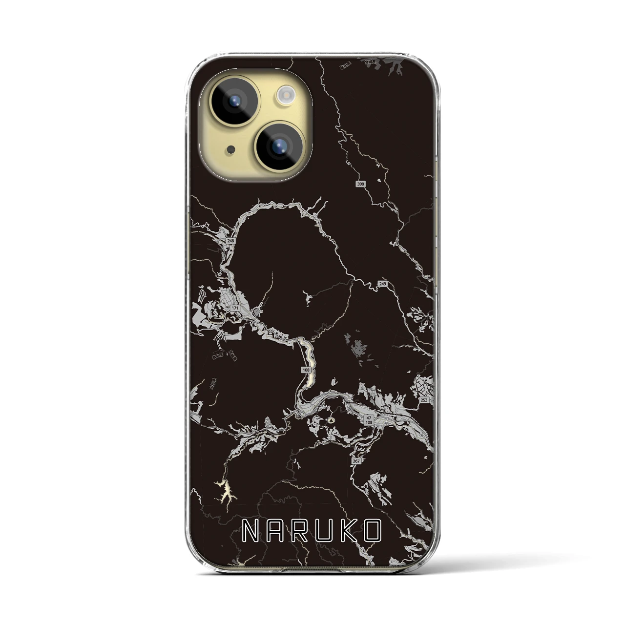 【鳴子(宮城県)】地図柄iPhoneケース(クリアタイプ)