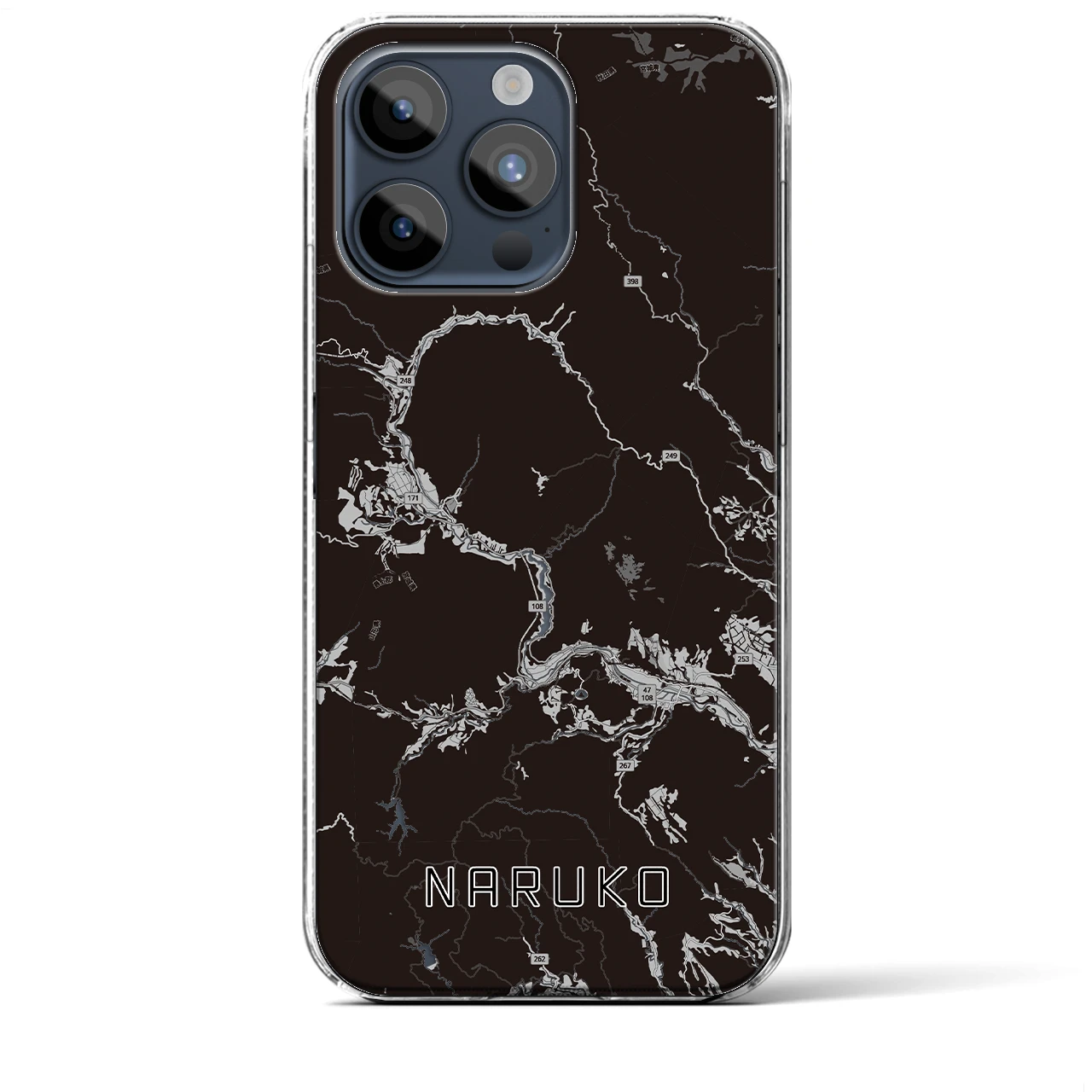 【鳴子(宮城県)】地図柄iPhoneケース(クリアタイプ)