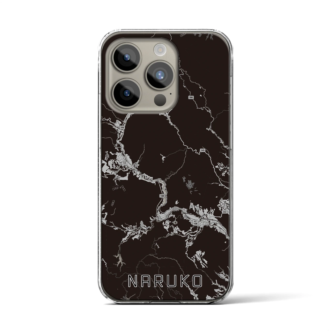 【鳴子(宮城県)】地図柄iPhoneケース(クリアタイプ)