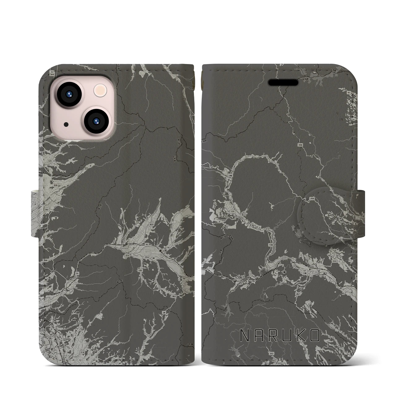 【鳴子(宮城県)】地図柄iPhoneケース(手帳タイプ)