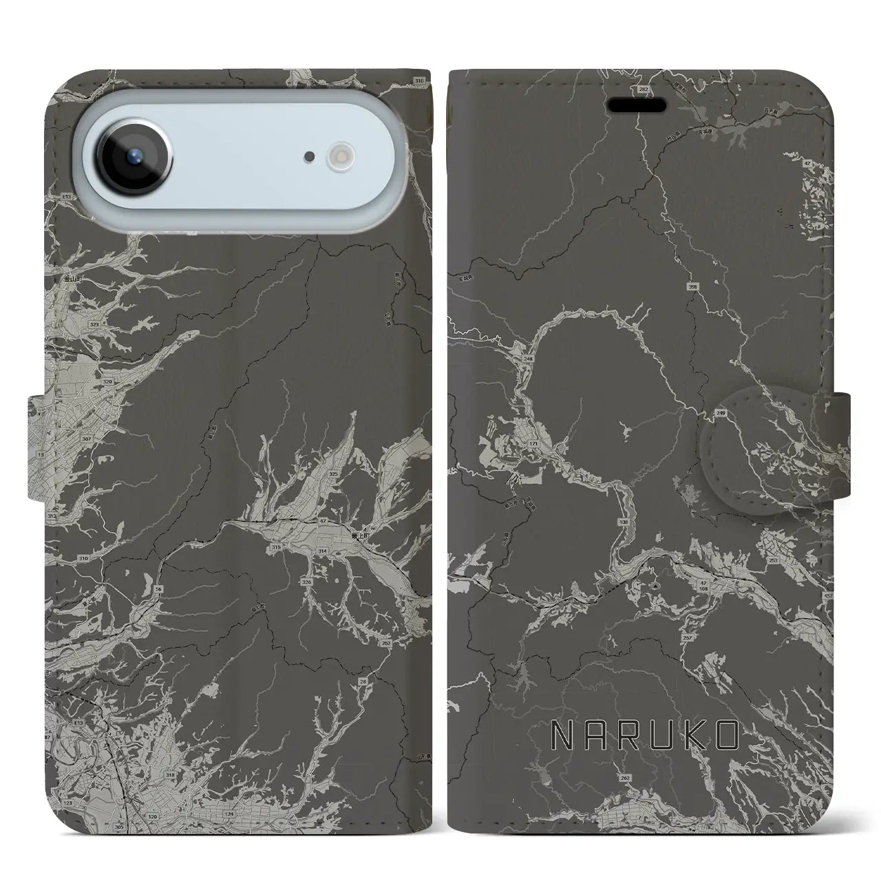 【鳴子(宮城県)】地図柄iPhoneケース(手帳タイプ)