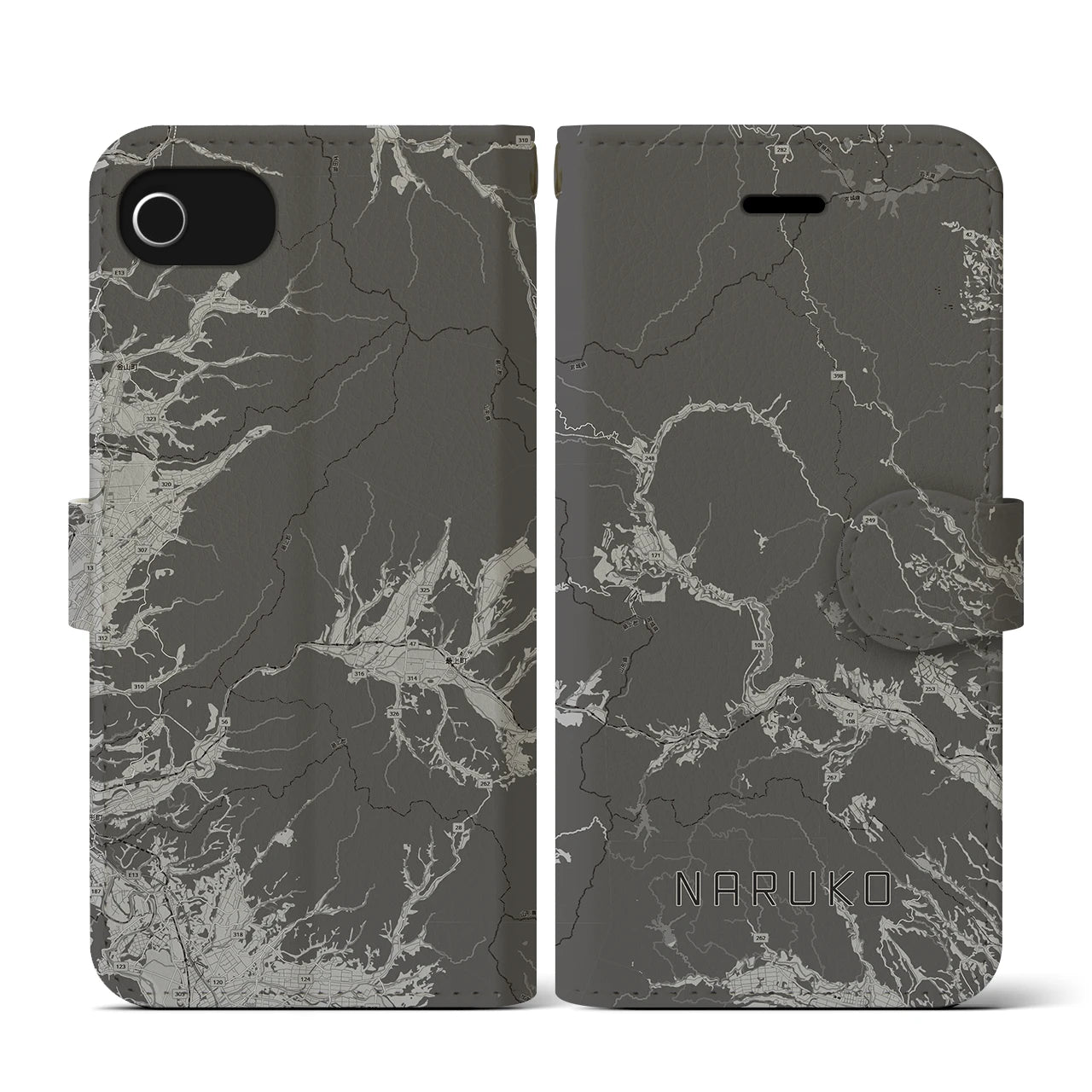 【鳴子(宮城県)】地図柄iPhoneケース(手帳タイプ)