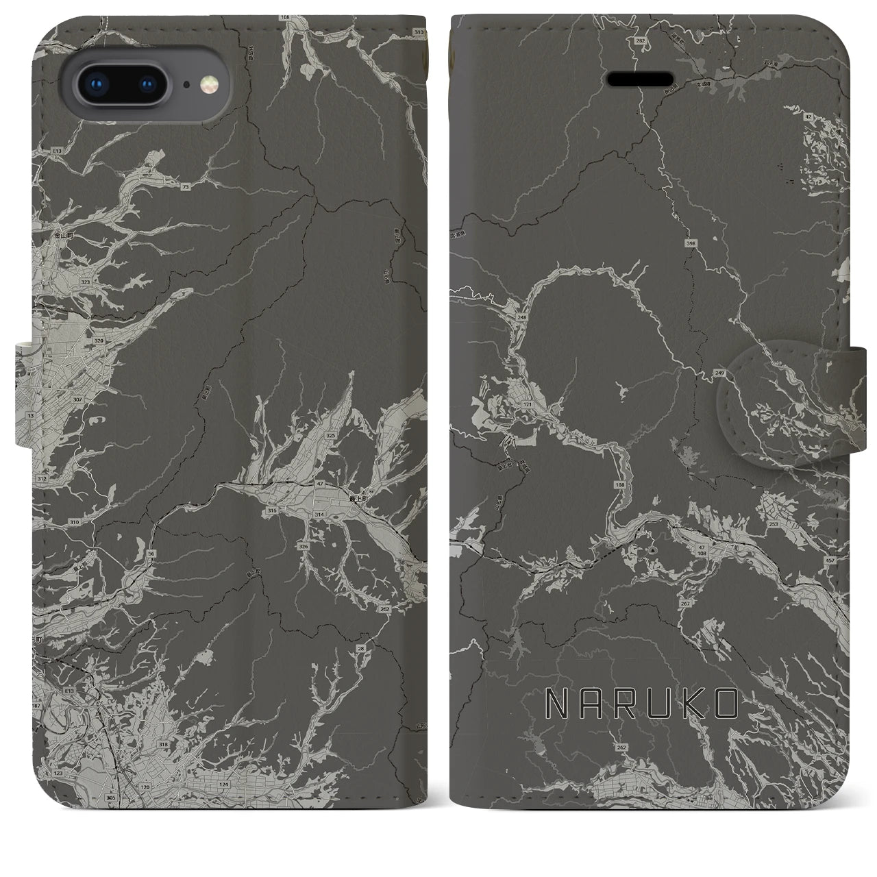 【鳴子(宮城県)】地図柄iPhoneケース(手帳タイプ)