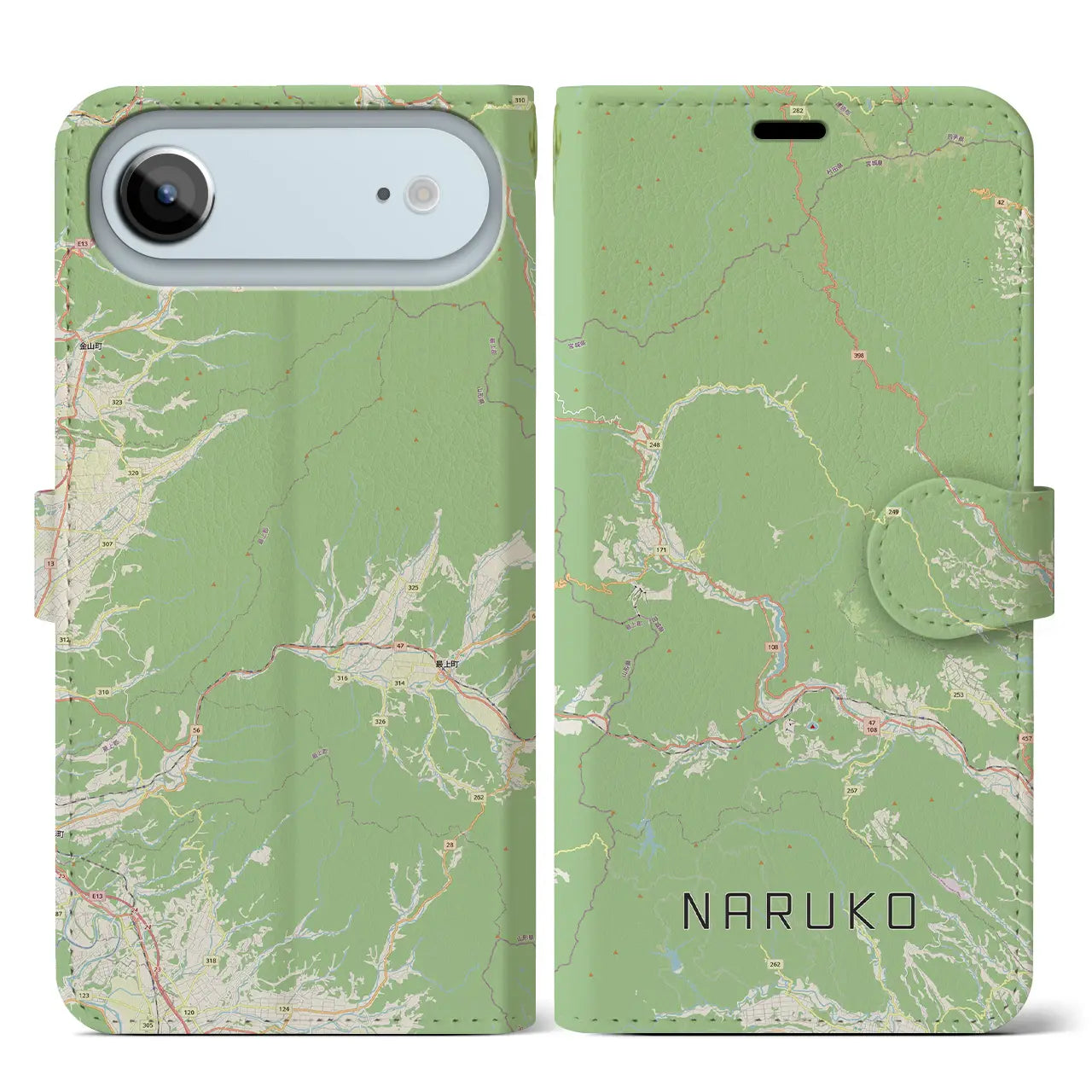 【鳴子(宮城県)】地図柄iPhoneケース(手帳タイプ)