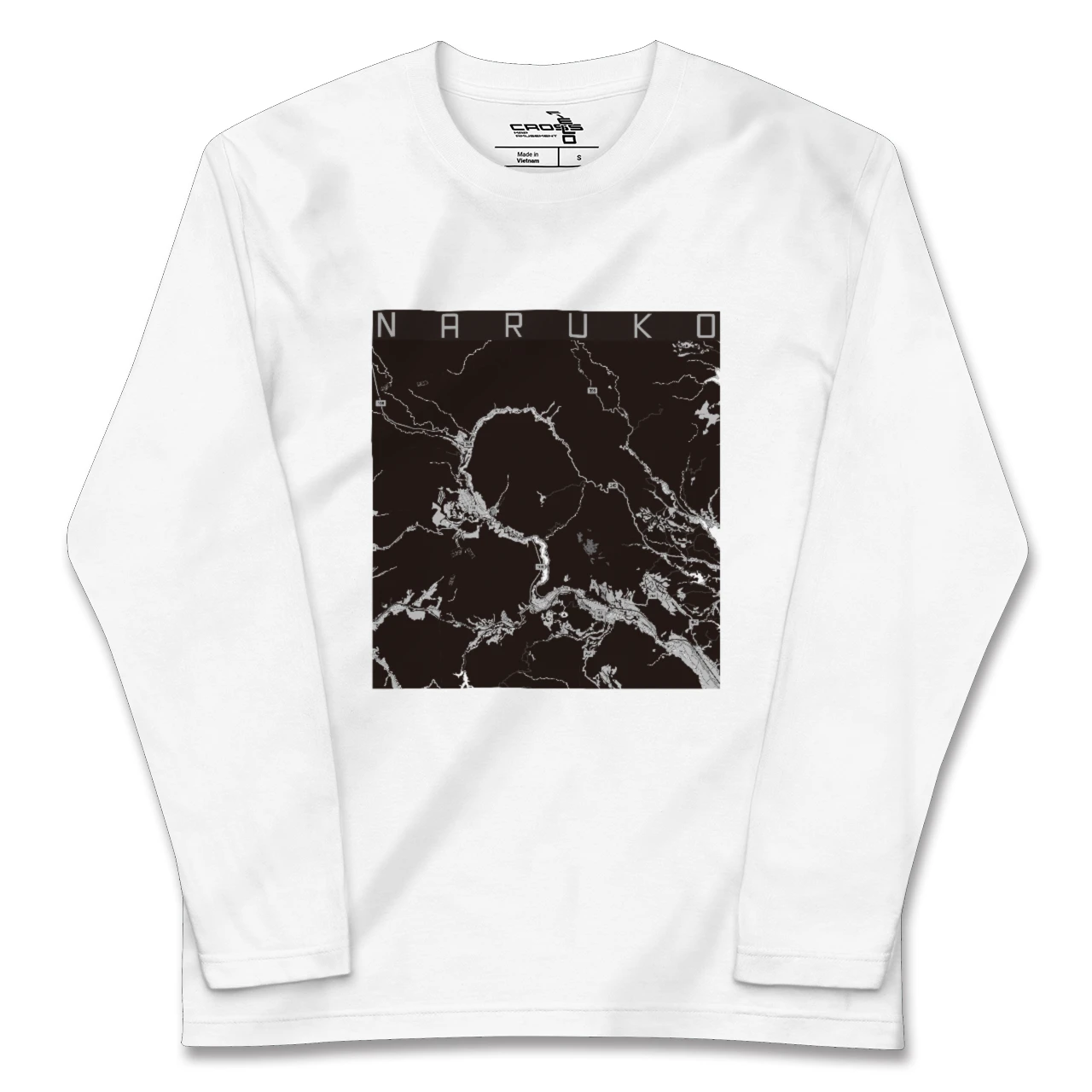 【鳴子(宮城県)】地図柄ロングスリーブTシャツ