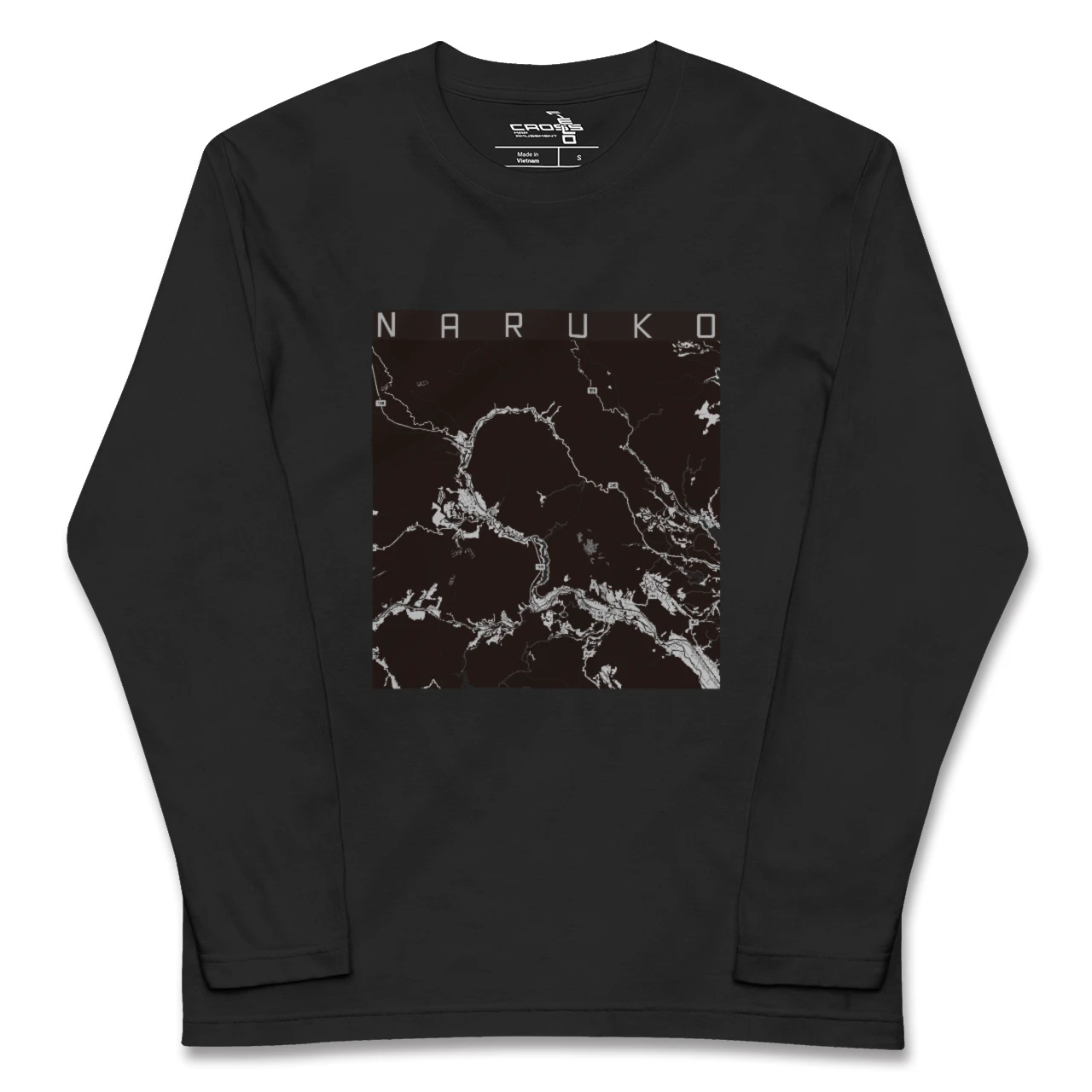 【鳴子(宮城県)】地図柄ロングスリーブTシャツ