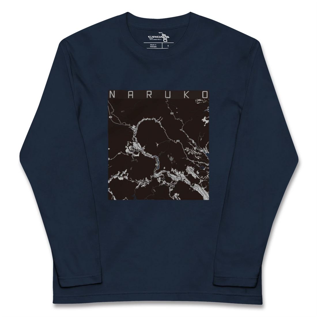 【鳴子(宮城県)】地図柄ロングスリーブTシャツ