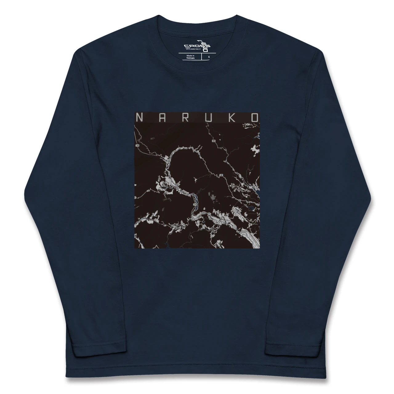 【鳴子(宮城県)】地図柄ロングスリーブTシャツ