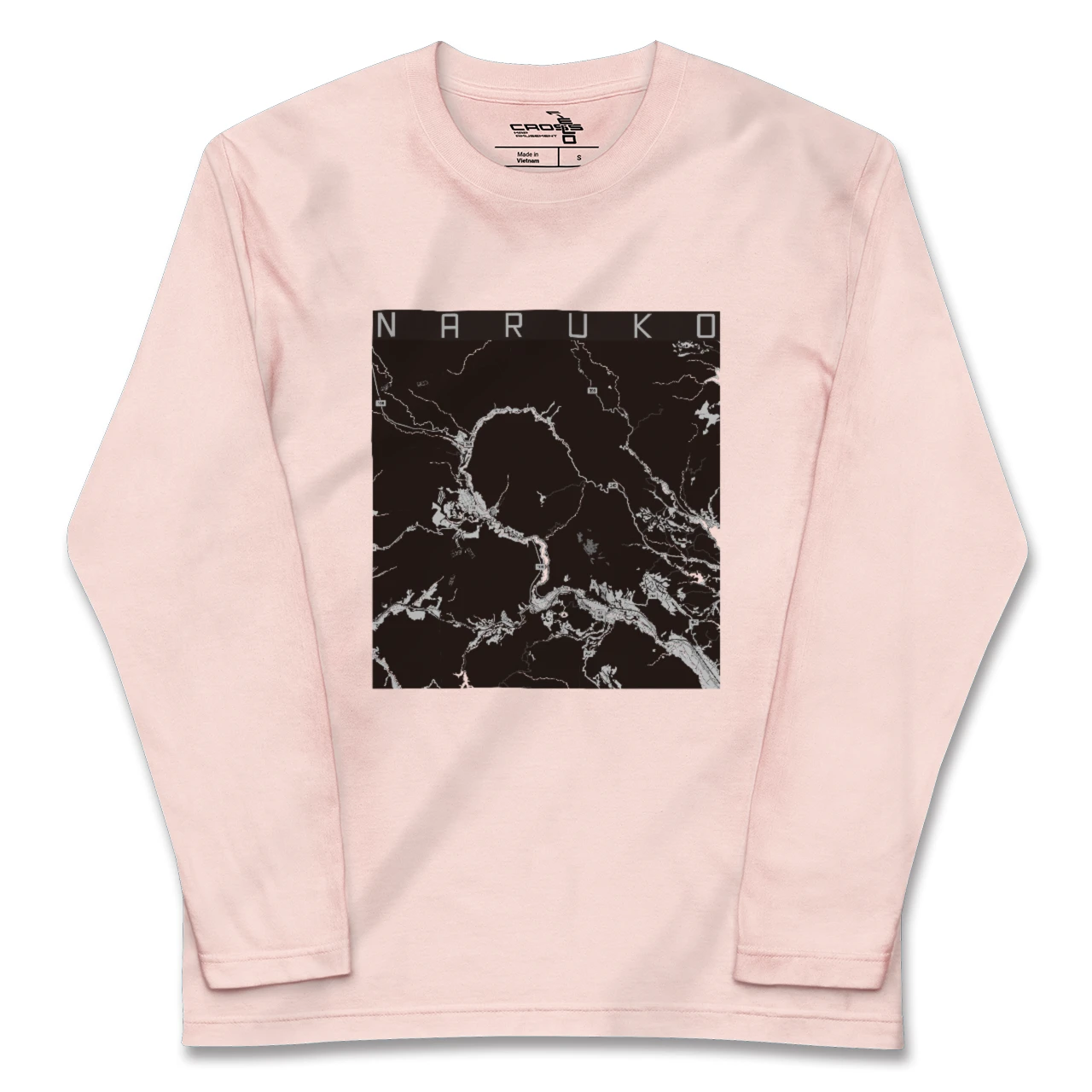 【鳴子(宮城県)】地図柄ロングスリーブTシャツ