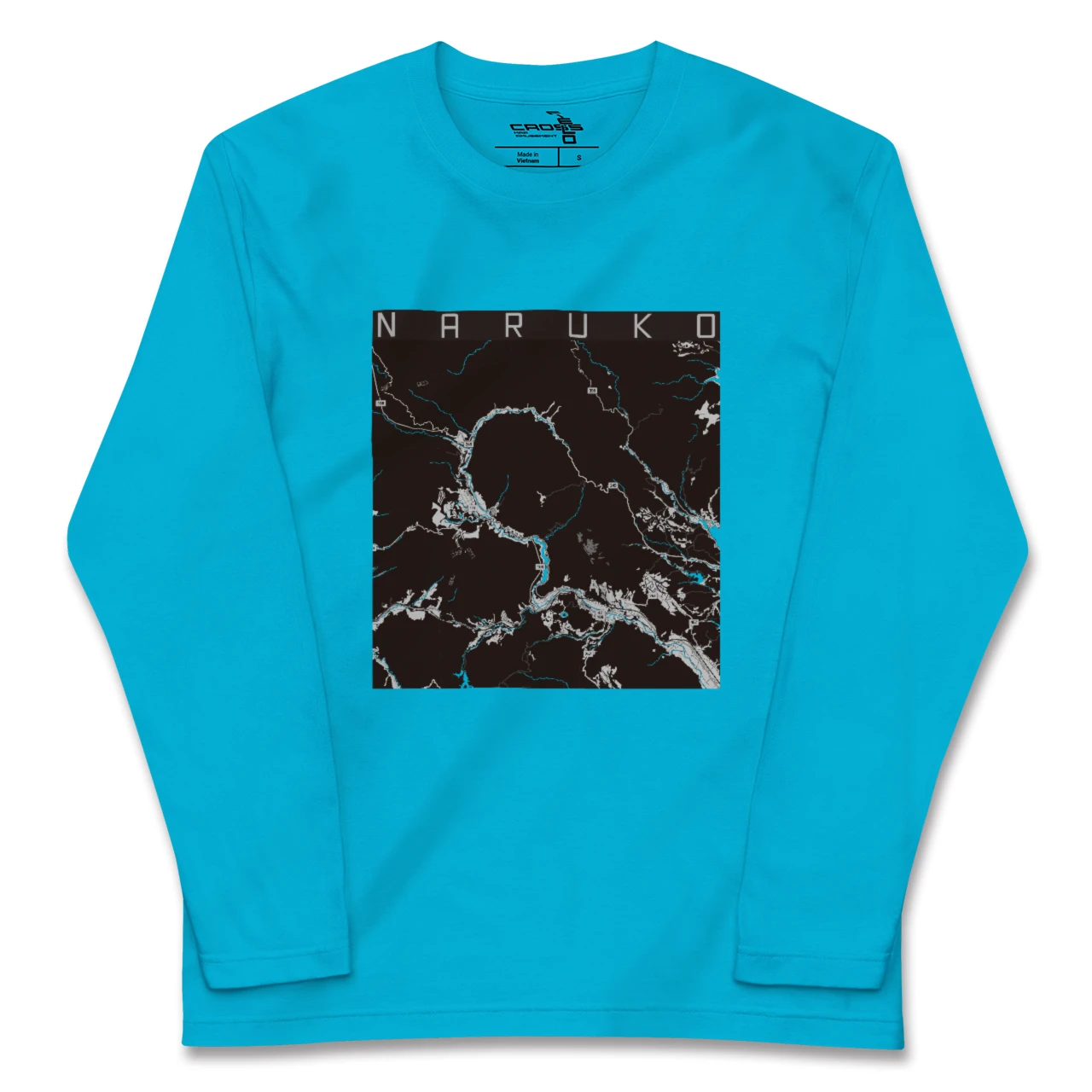 【鳴子(宮城県)】地図柄ロングスリーブTシャツ