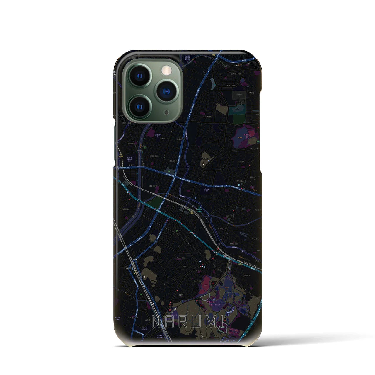 【鳴海(愛知県)】地図柄iPhoneケース(バックカバータイプ)