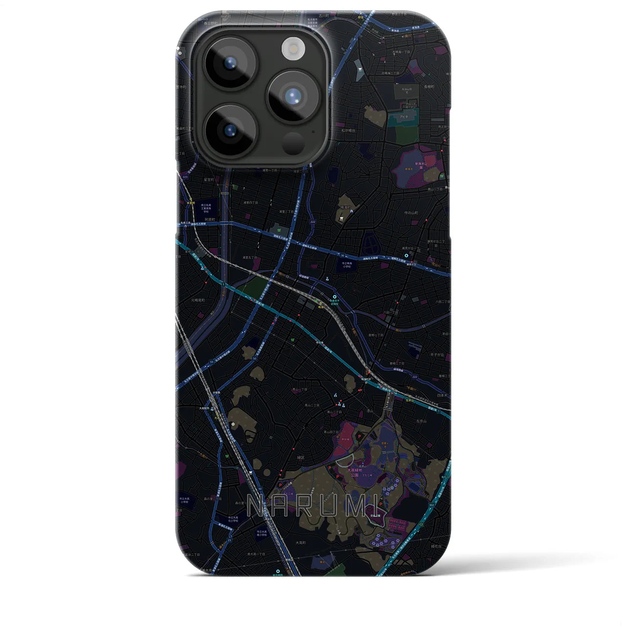 【鳴海(愛知県)】地図柄iPhoneケース(バックカバータイプ)