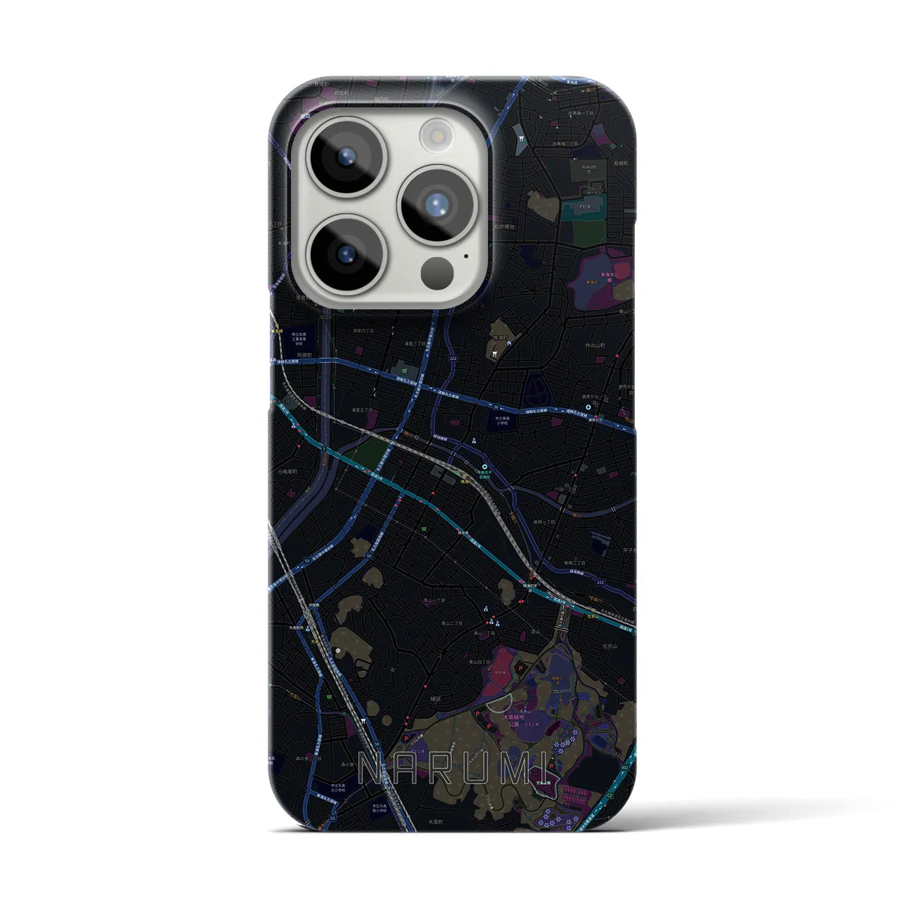 【鳴海(愛知県)】地図柄iPhoneケース(バックカバータイプ)