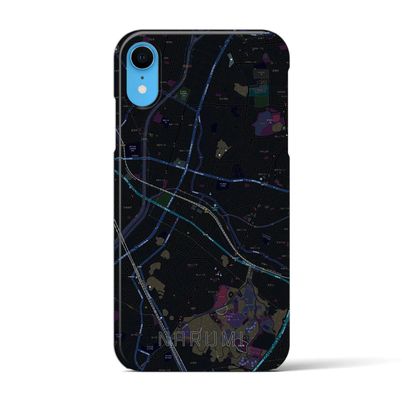 【鳴海(愛知県)】地図柄iPhoneケース(バックカバータイプ)