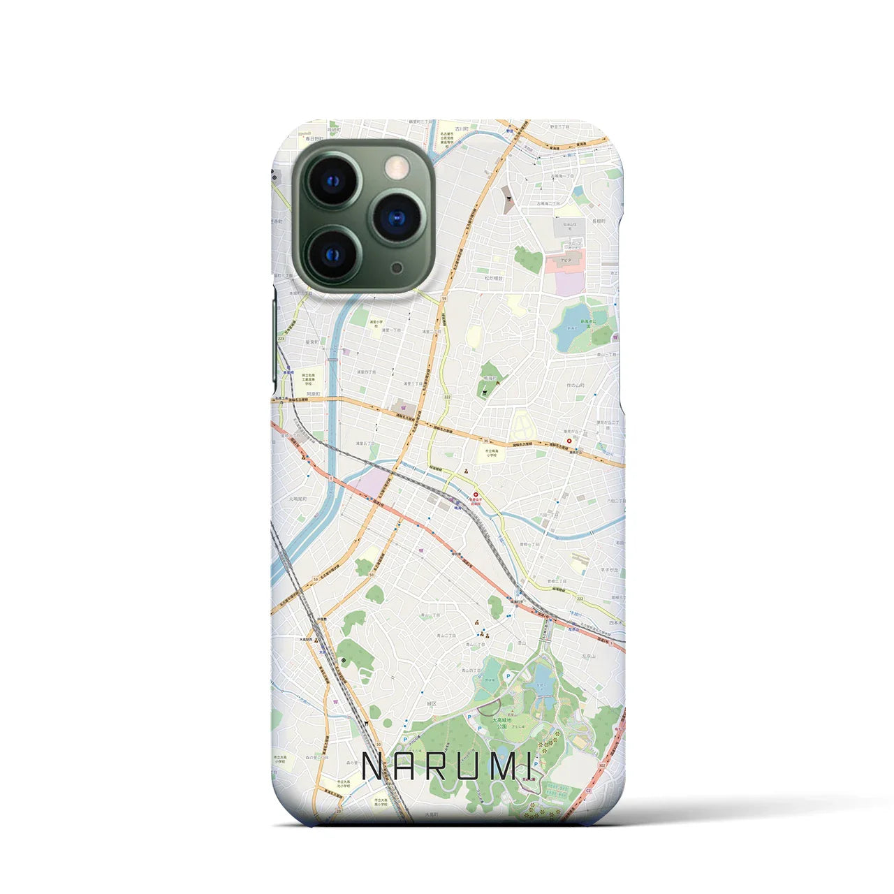 【鳴海(愛知県)】地図柄iPhoneケース(バックカバータイプ)