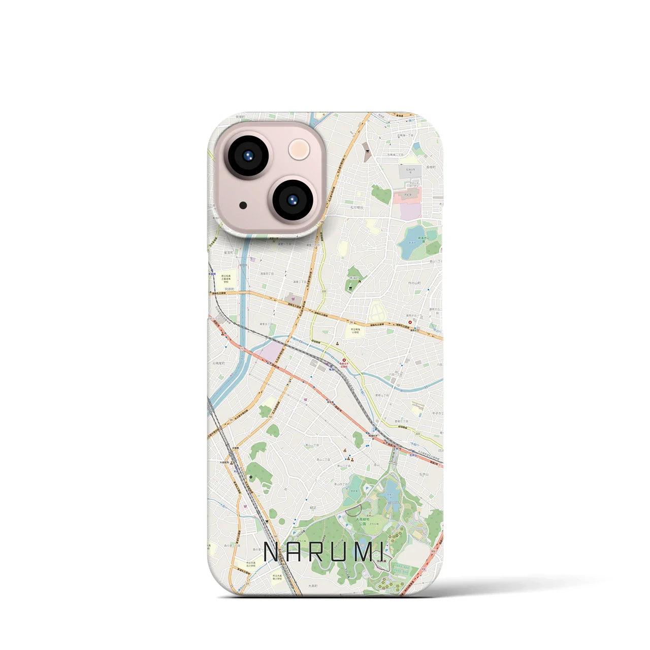【鳴海(愛知県)】地図柄iPhoneケース(バックカバータイプ)