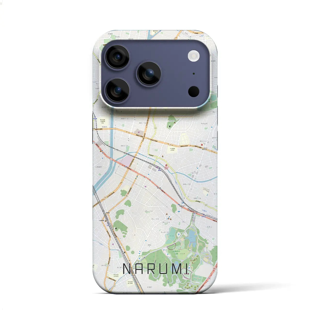 【鳴海(愛知県)】地図柄iPhoneケース(バックカバータイプ)