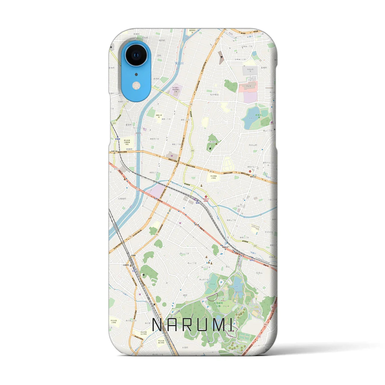 【鳴海(愛知県)】地図柄iPhoneケース(バックカバータイプ)
