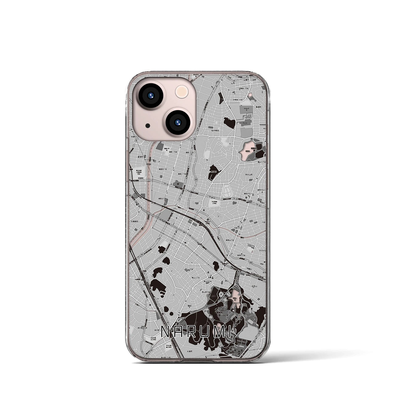 【鳴海(愛知県)】地図柄iPhoneケース(クリアタイプ)