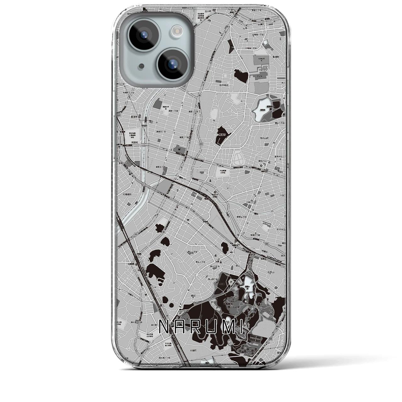 【鳴海(愛知県)】地図柄iPhoneケース(クリアタイプ)