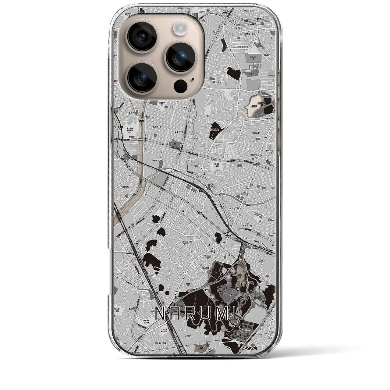 【鳴海(愛知県)】地図柄iPhoneケース(クリアタイプ)