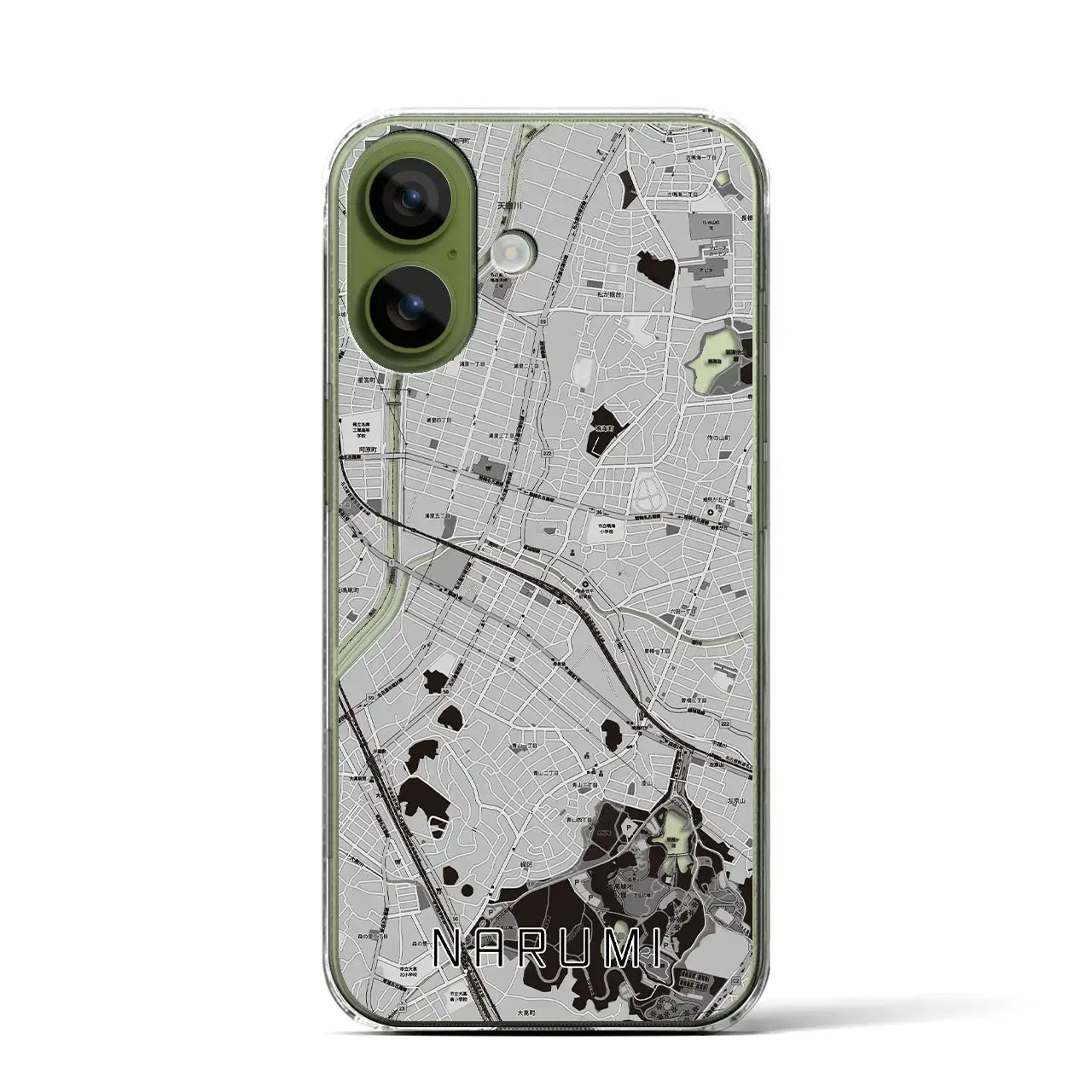 【鳴海(愛知県)】地図柄iPhoneケース(クリアタイプ)