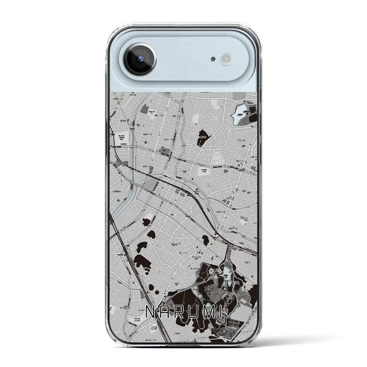 【鳴海(愛知県)】地図柄iPhoneケース(クリアタイプ)