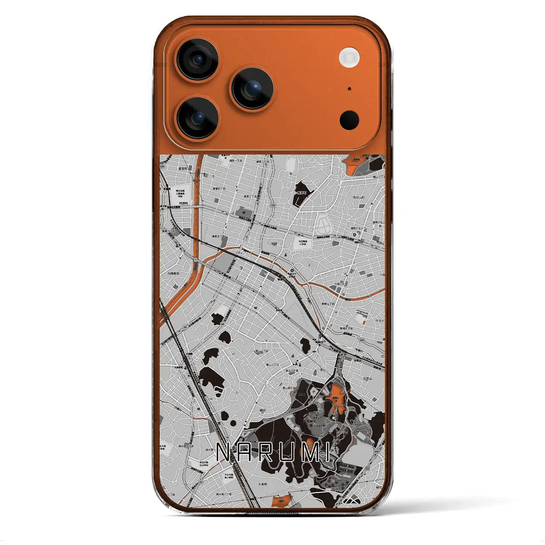 【鳴海(愛知県)】地図柄iPhoneケース(クリアタイプ)