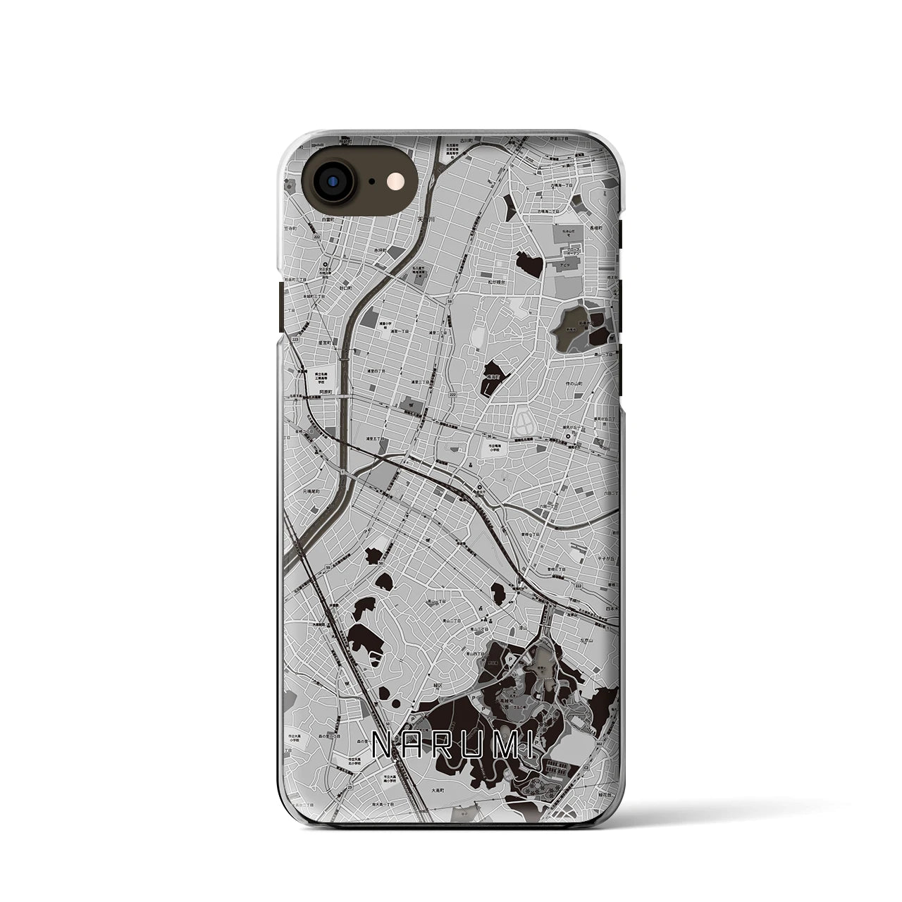 【鳴海(愛知県)】地図柄iPhoneケース(クリアタイプ)