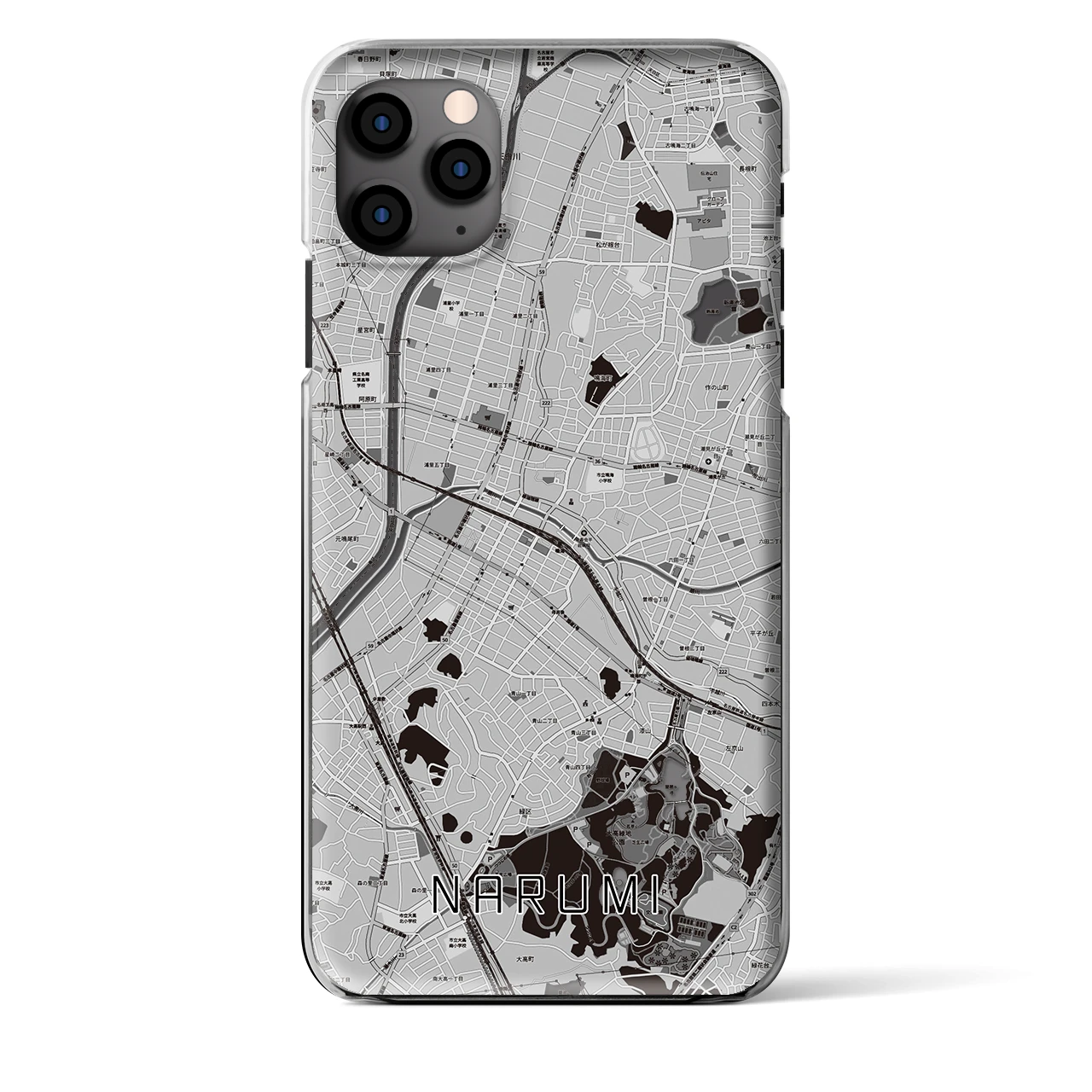 【鳴海(愛知県)】地図柄iPhoneケース(クリアタイプ)