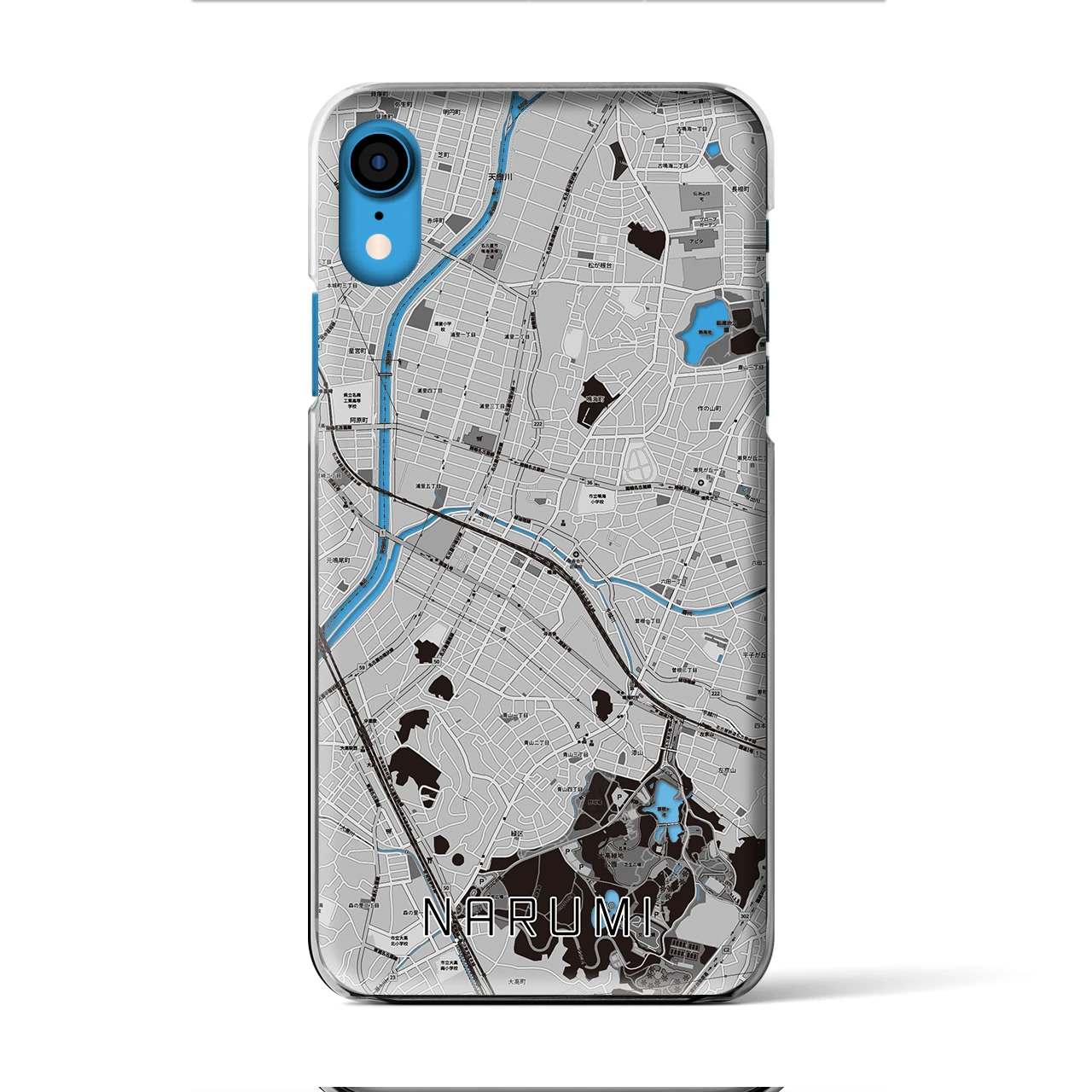【鳴海(愛知県)】地図柄iPhoneケース(クリアタイプ)