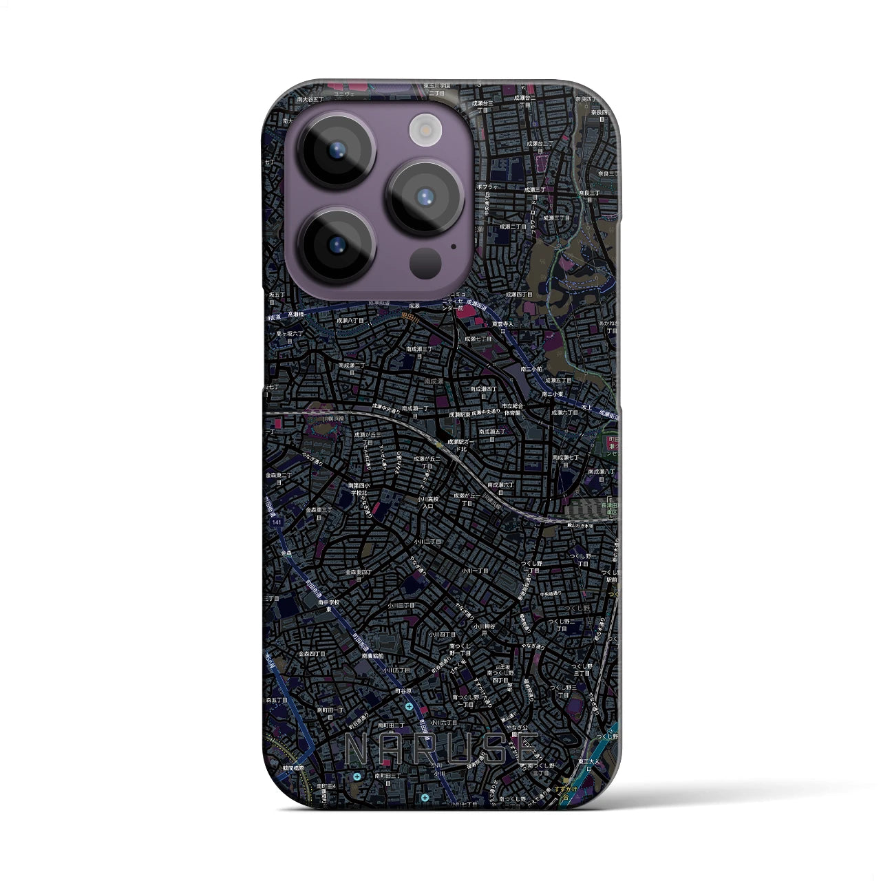 【成瀬(東京都)】地図柄iPhoneケース(バックカバータイプ)