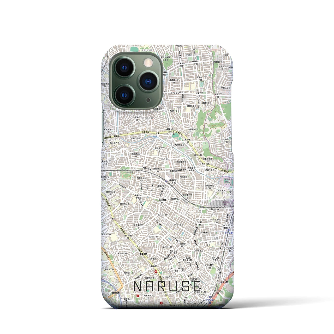 【成瀬(東京都)】地図柄iPhoneケース(バックカバータイプ)