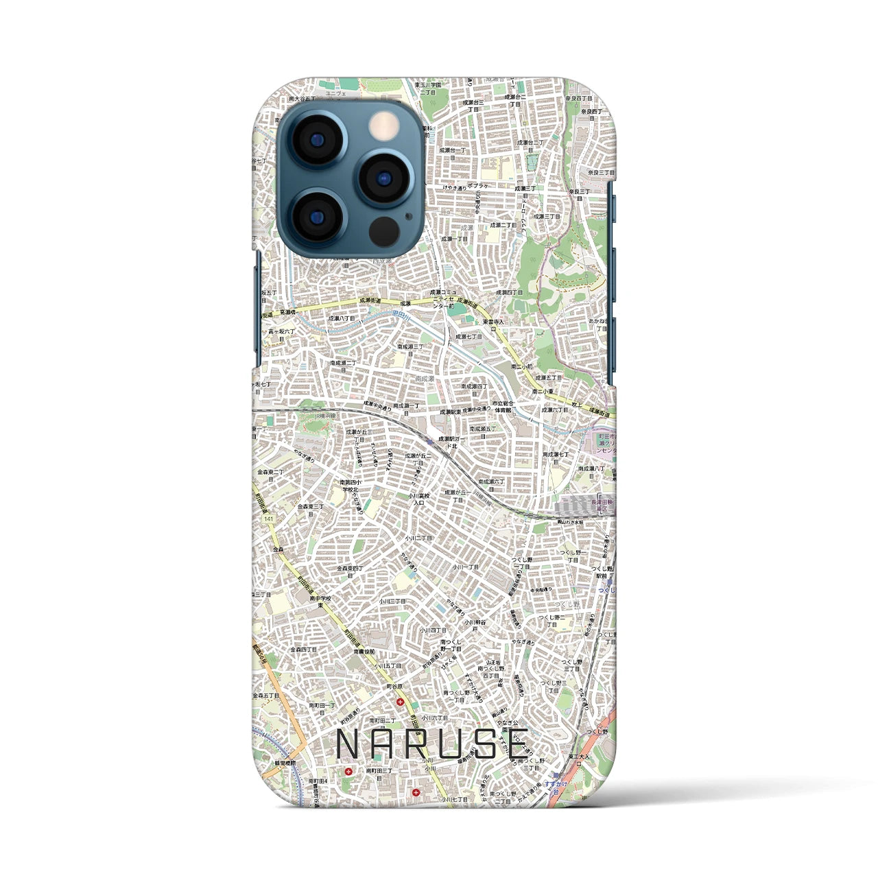 【成瀬(東京都)】地図柄iPhoneケース(バックカバータイプ)