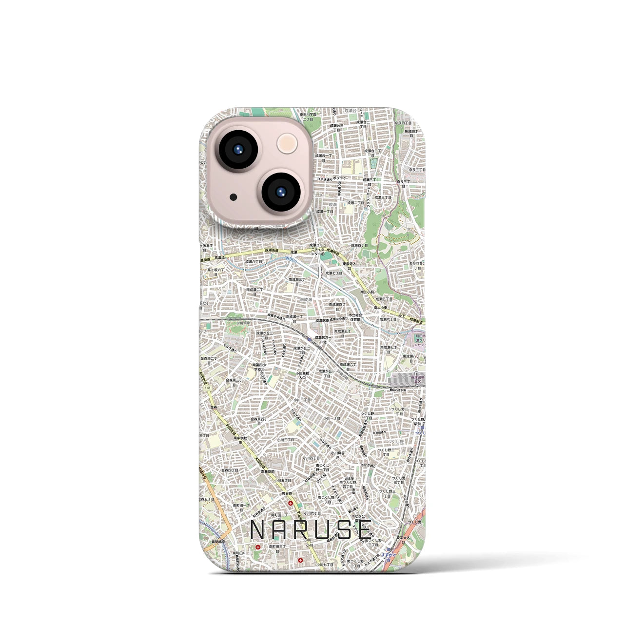 【成瀬(東京都)】地図柄iPhoneケース(バックカバータイプ)