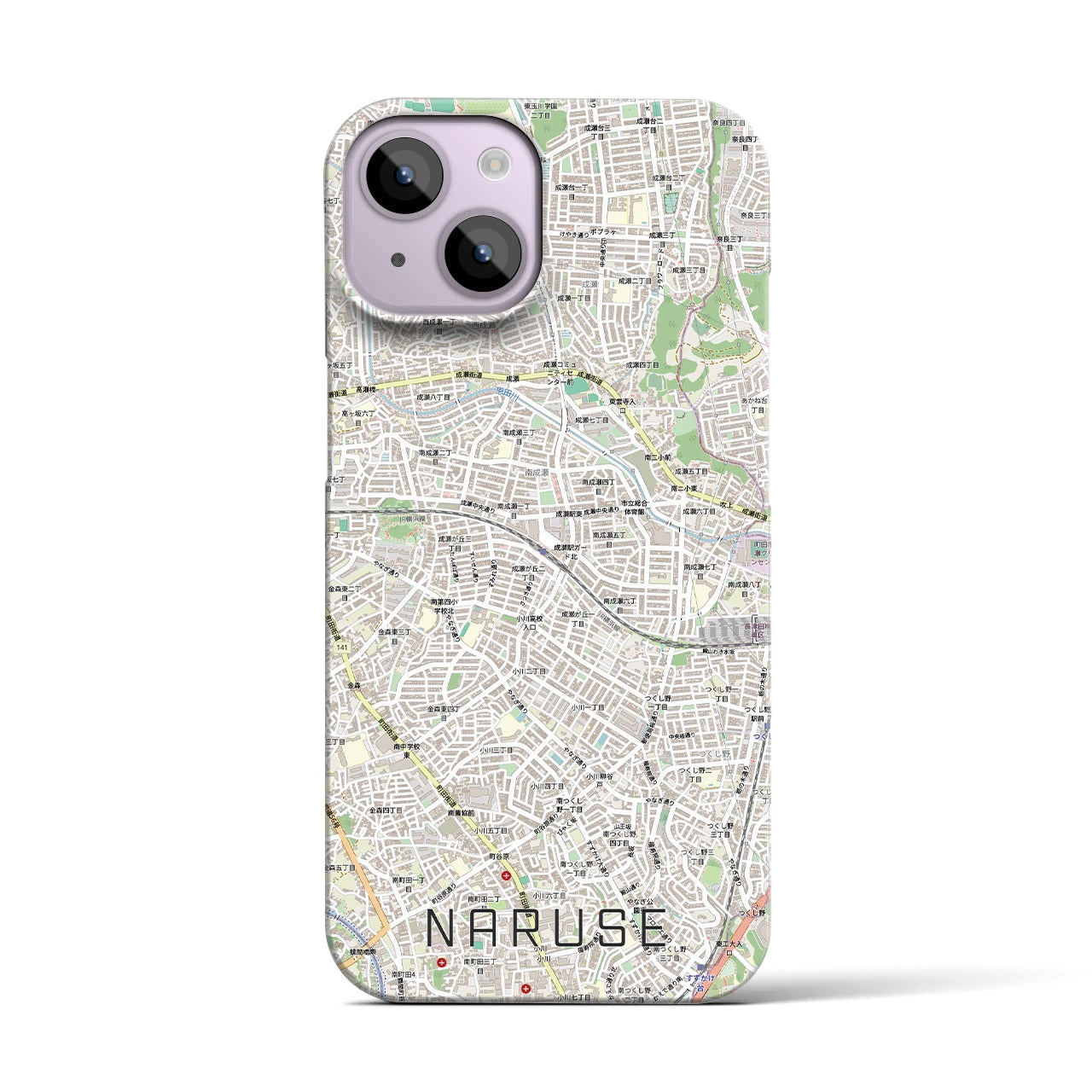 【成瀬(東京都)】地図柄iPhoneケース(バックカバータイプ)