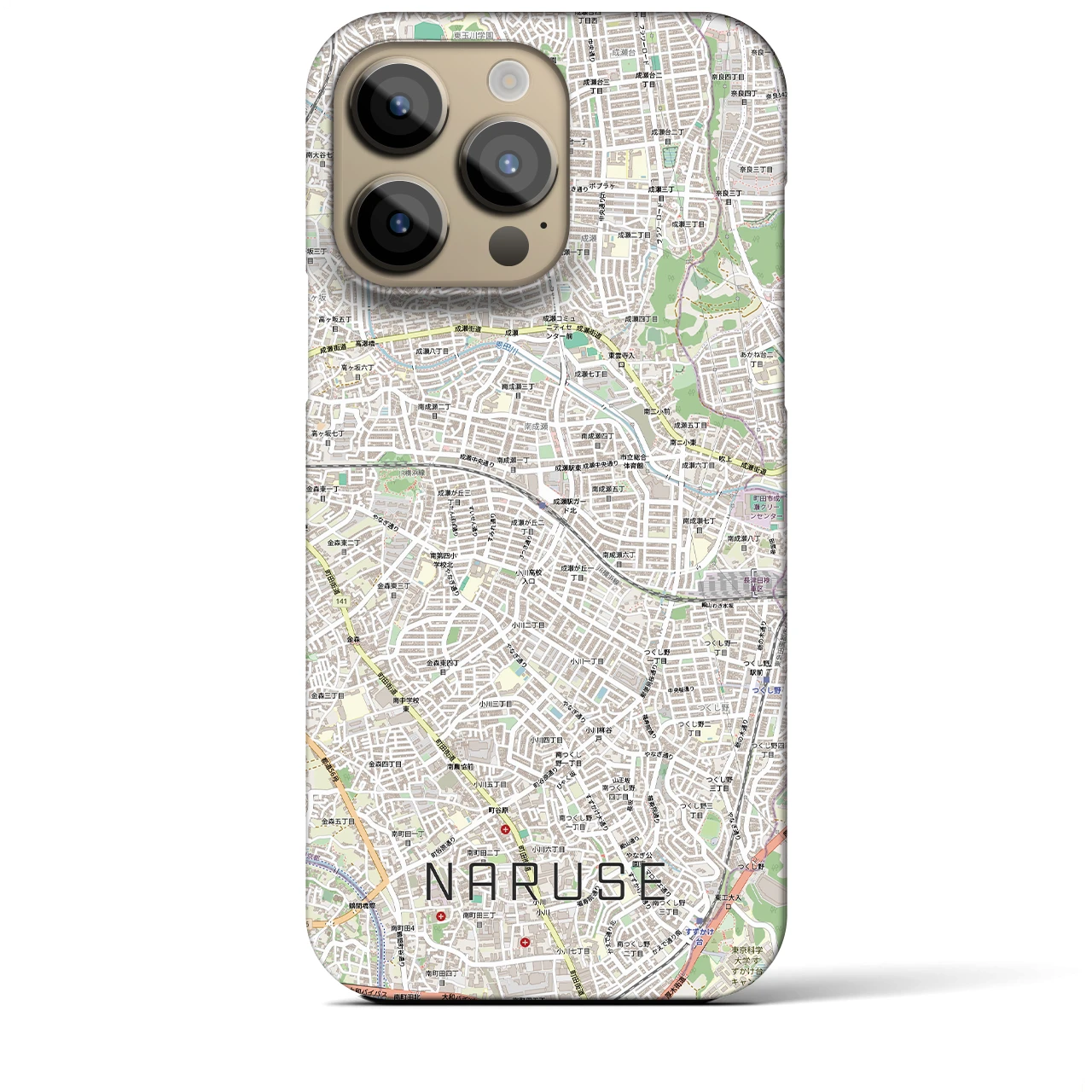 【成瀬(東京都)】地図柄iPhoneケース(バックカバータイプ)