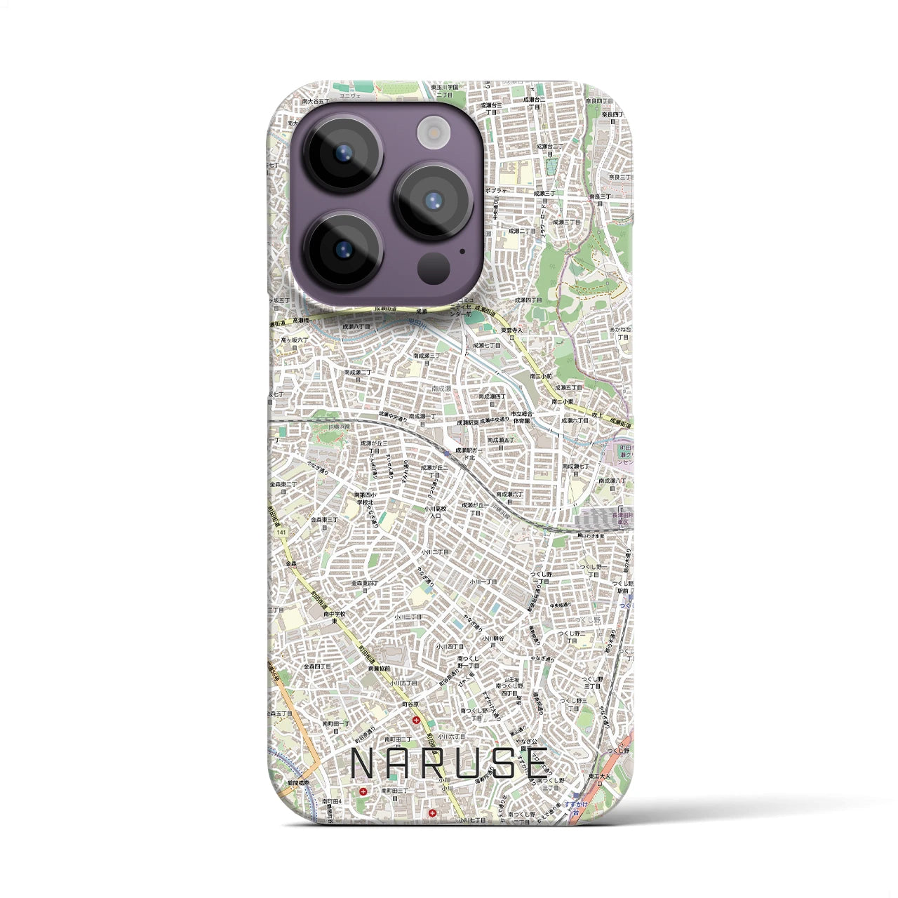 【成瀬(東京都)】地図柄iPhoneケース(バックカバータイプ)