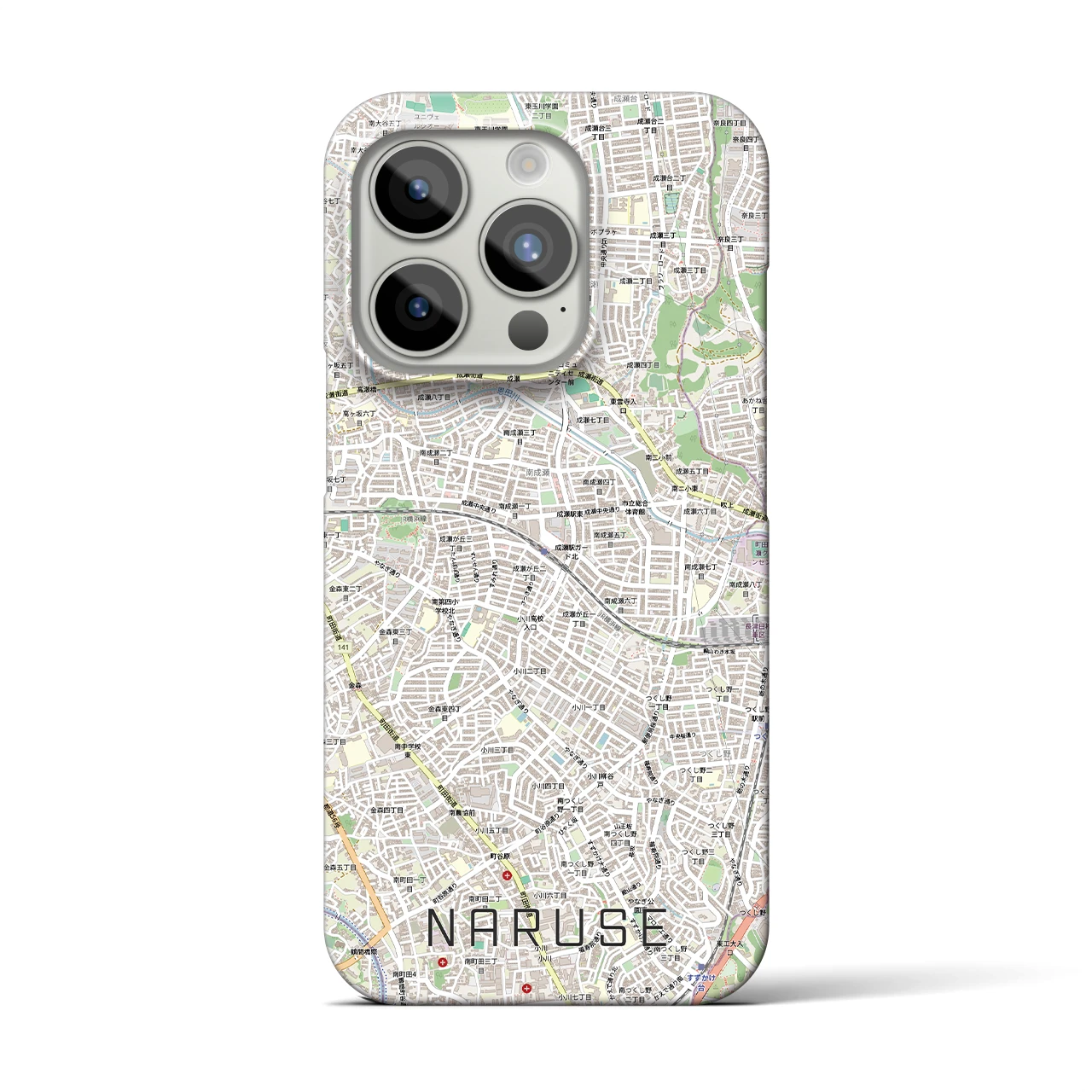 【成瀬(東京都)】地図柄iPhoneケース(バックカバータイプ)