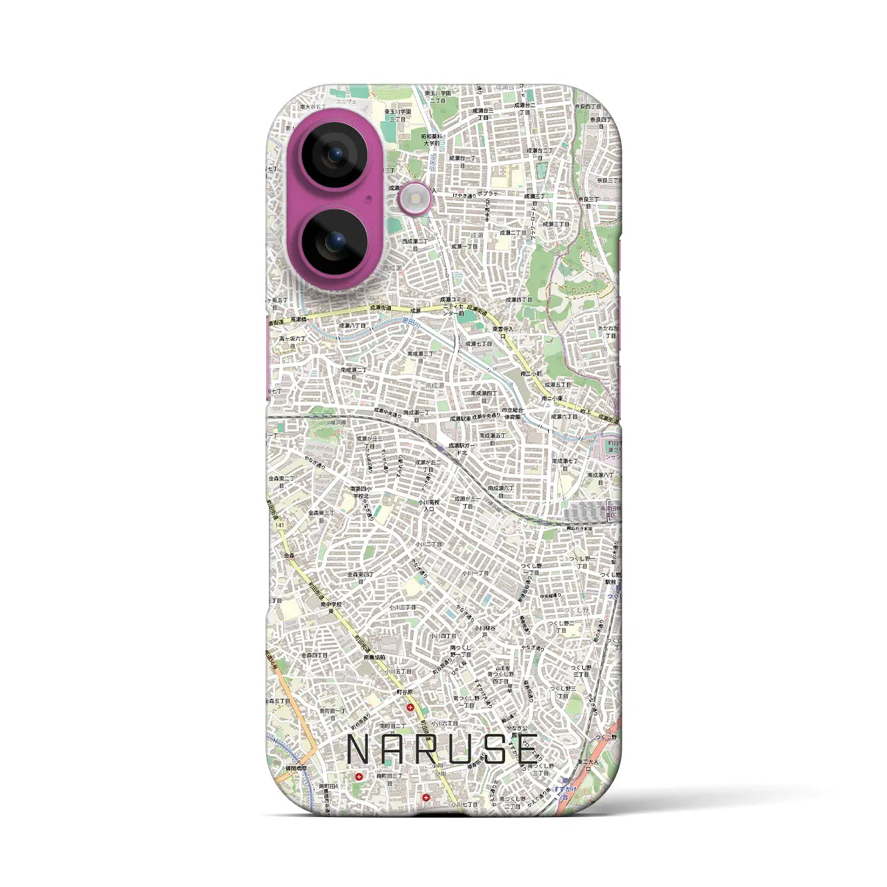 【成瀬(東京都)】地図柄iPhoneケース(バックカバータイプ)