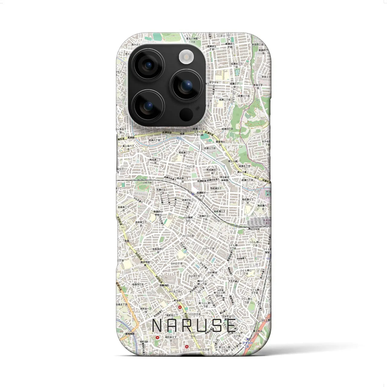 【成瀬(東京都)】地図柄iPhoneケース(バックカバータイプ)