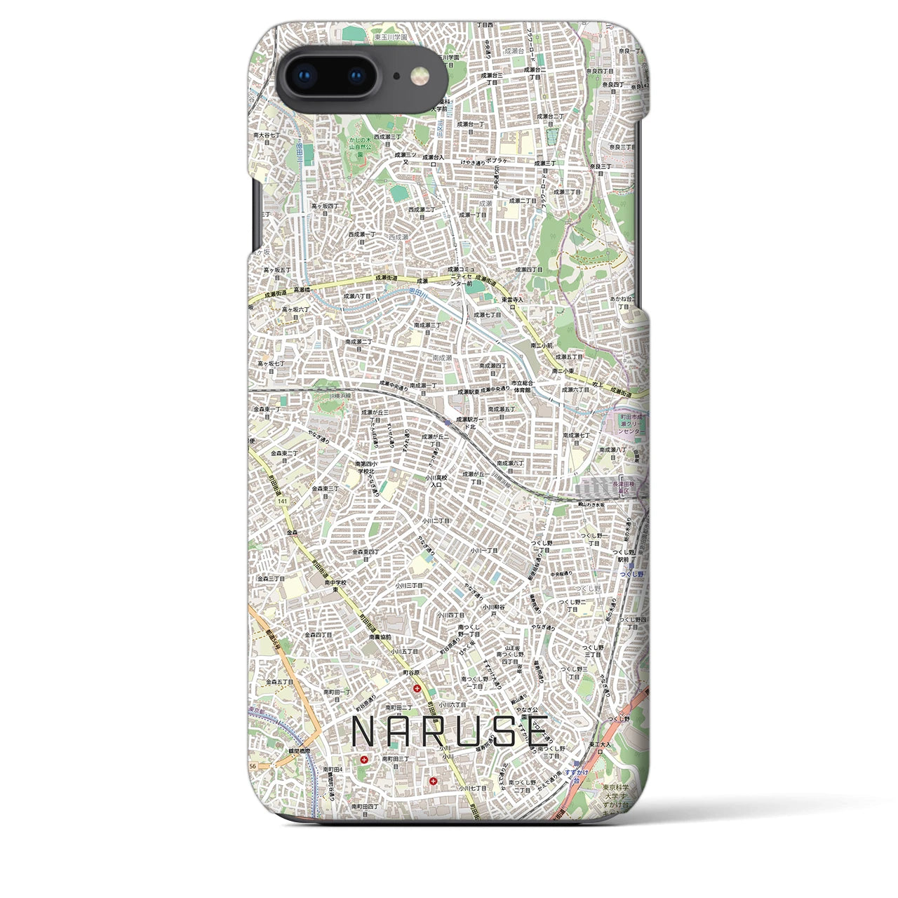 【成瀬(東京都)】地図柄iPhoneケース(バックカバータイプ)