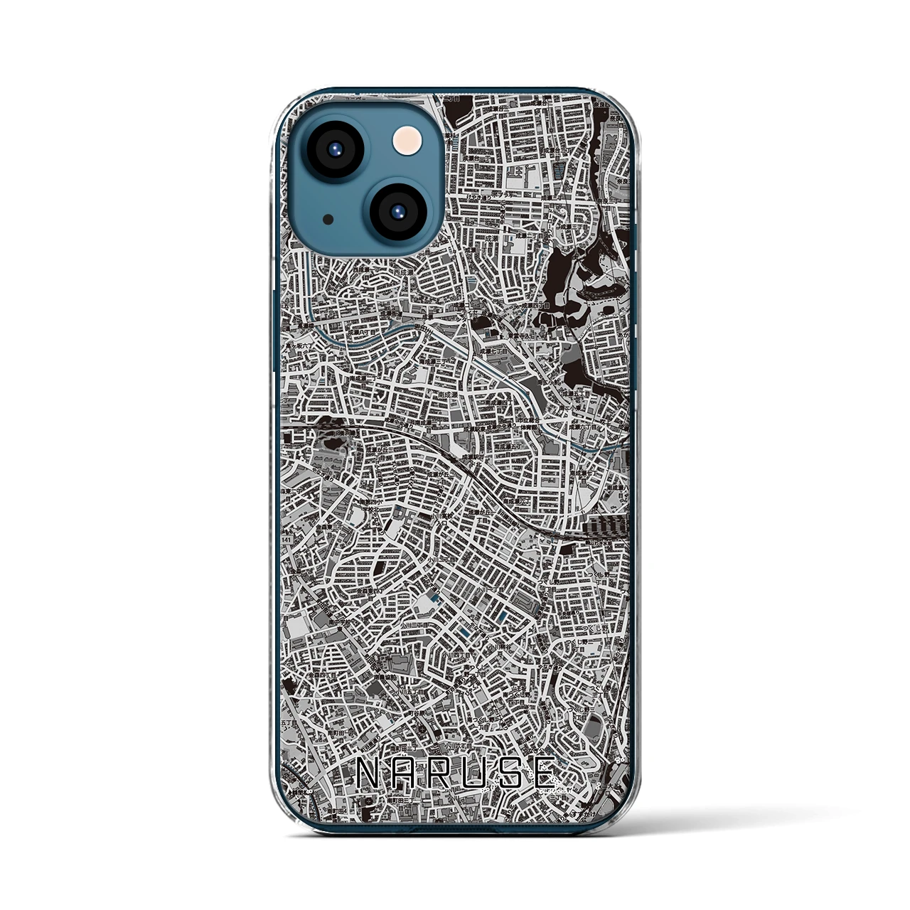 【成瀬(東京都)】地図柄iPhoneケース(クリアタイプ)