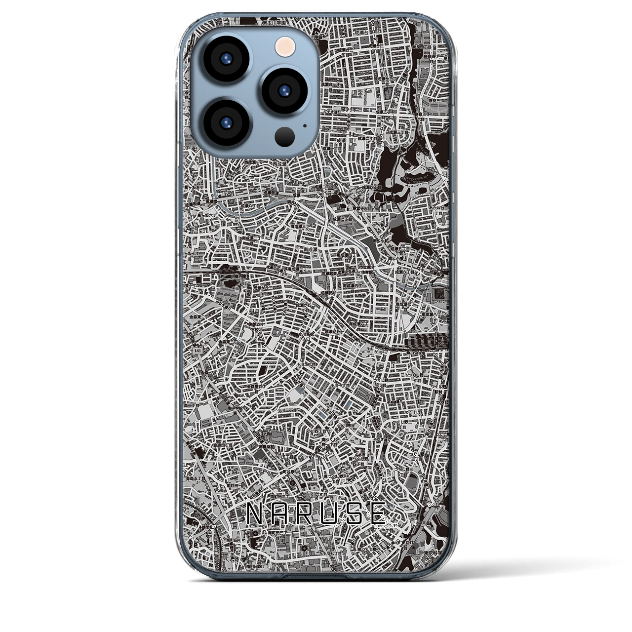 【成瀬(東京都)】地図柄iPhoneケース(クリアタイプ)