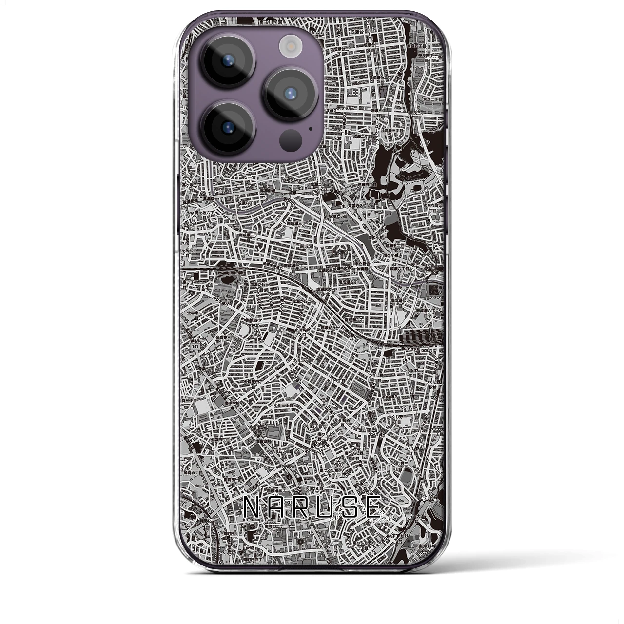 【成瀬(東京都)】地図柄iPhoneケース(クリアタイプ)